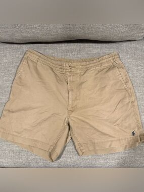 Polo by Ralph Lauren Men's Tan Flat-Front Cotton Shorts
